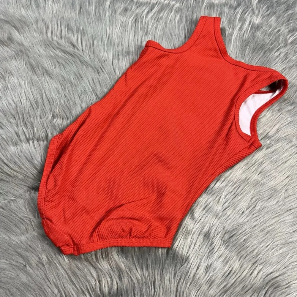 Hanna Andersson Toddler Girls Size 4 Ribbed Sun Swimsuit